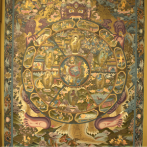 Wheel of Life – 24K Gold Detailed Thangka
