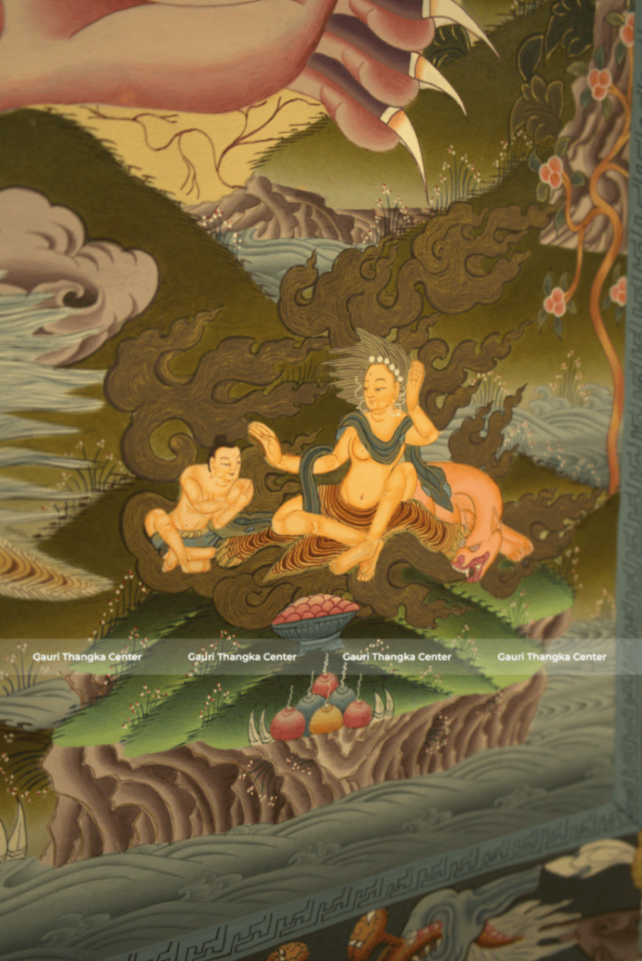 Wheel of Life – 24K Gold Detailed Thangka - Image 7