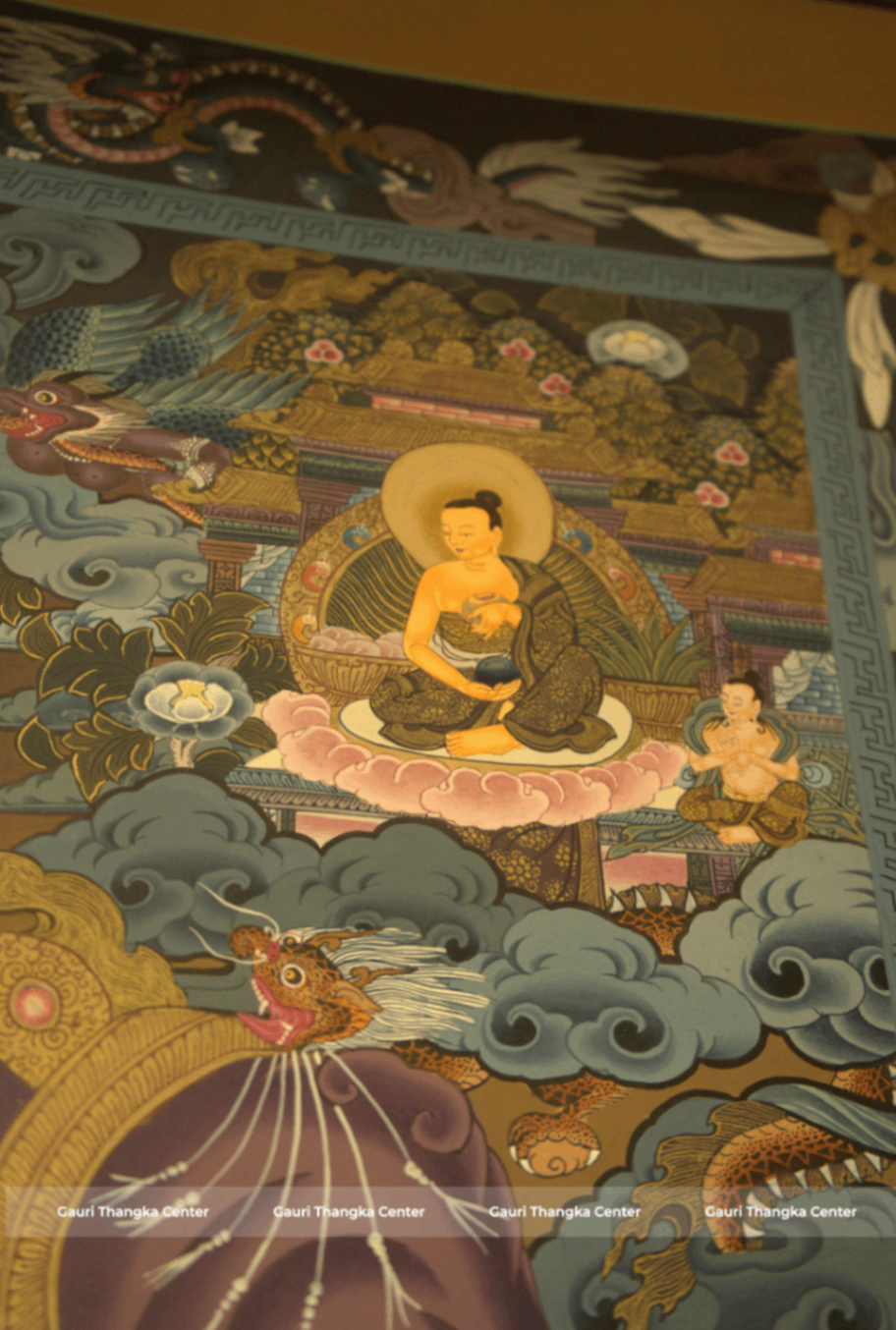 Wheel of Life – 24K Gold Detailed Thangka - Image 5