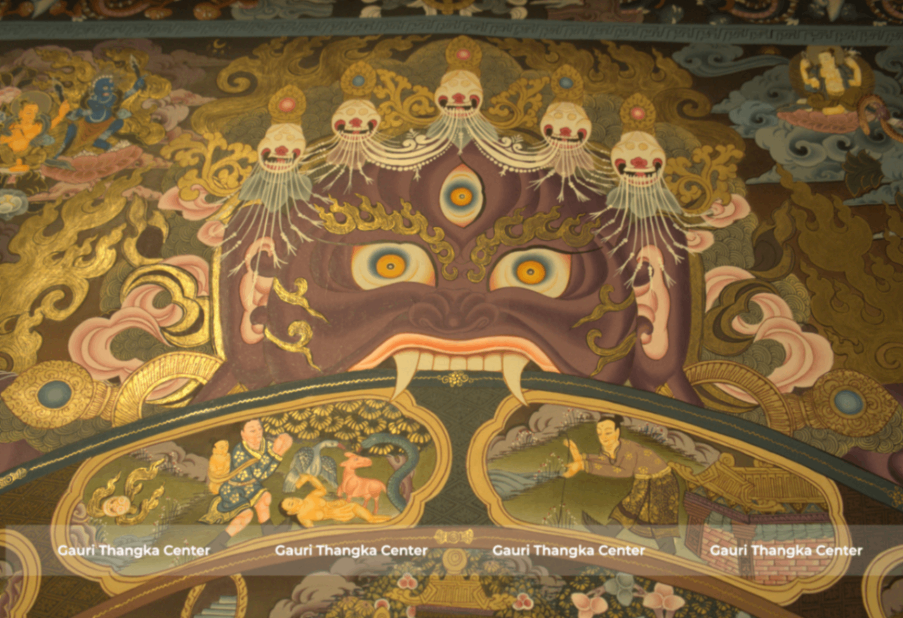 Wheel of Life – 24K Gold Detailed Thangka - Image 2
