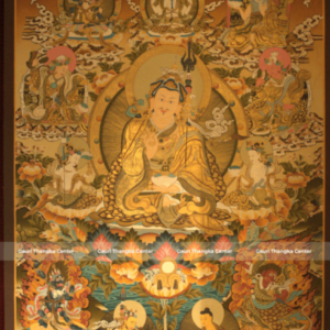 Guru Rinpoche (Padmasambhava) – 24K Gold Detailed Thangka