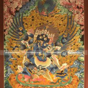 Phurba (Vajrakilaya) – 24K Gold Detailed Thangka
