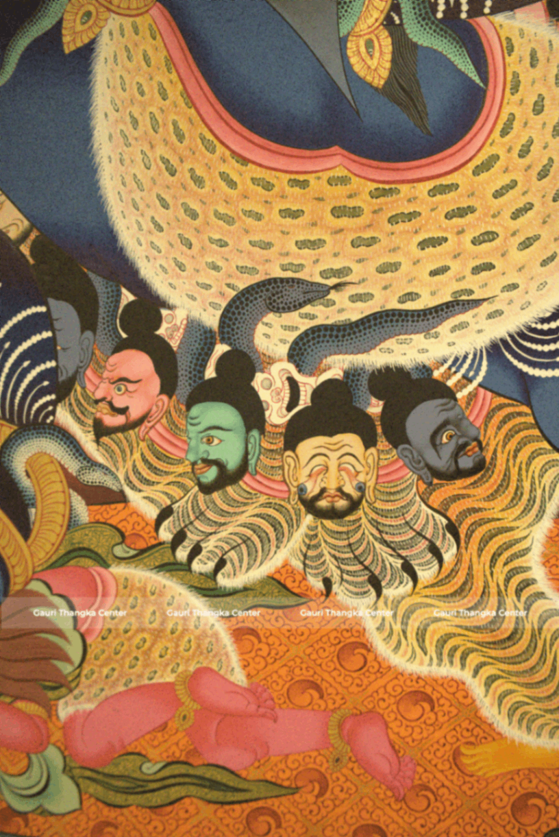 Phurba (Vajrakilaya) – 24K Gold Detailed Thangka - Image 3