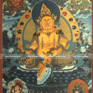 Five (Pancha) Jambhala – 24K Gold Detailed Thangka (Masterpiece, Traditional Tibetan Style)