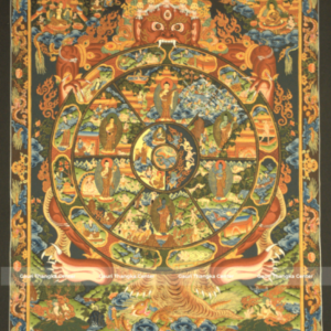 Wheel of Life – 24K Gold Detailed Thangka
