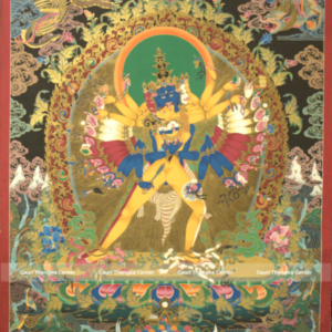 Kalachakra Deity Thangka – 24K Gold Detailed Tibetan Painting