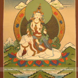 Samantabhadra (Pu Xian Pusa) – Traditional Thangka