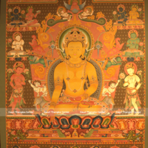 Newari Ratnasambhava – Masterpiece 24K Gold Thangka