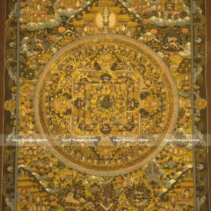 Sacred Mandala Thangka with 24K Gold Detailing