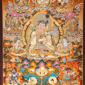 Guru Rinpoche (Padmasambhava) – 24K Gold Detailed Thangka
