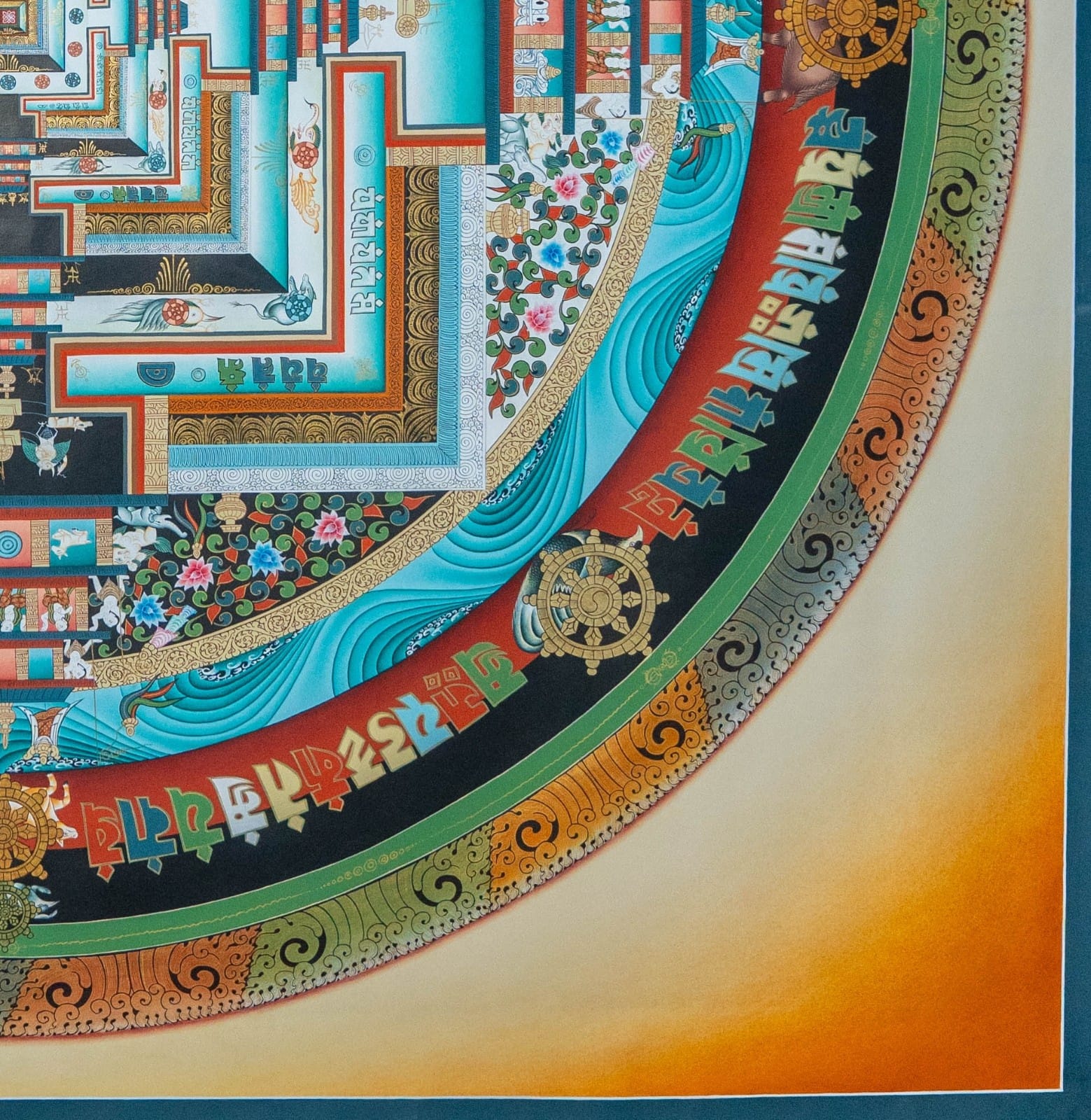 Kalachakra Mandala – Museum Quality 24K Gold Masterpiece Thangka - Image 6