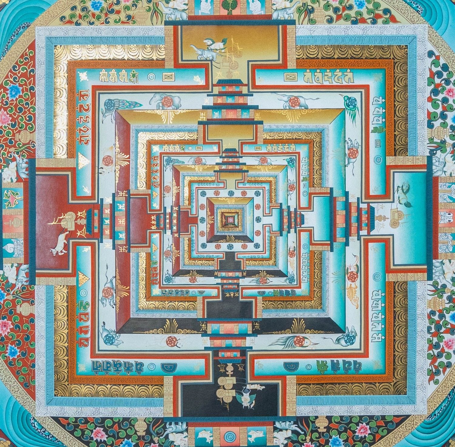 Kalachakra Mandala – Museum Quality 24K Gold Masterpiece Thangka - Image 2