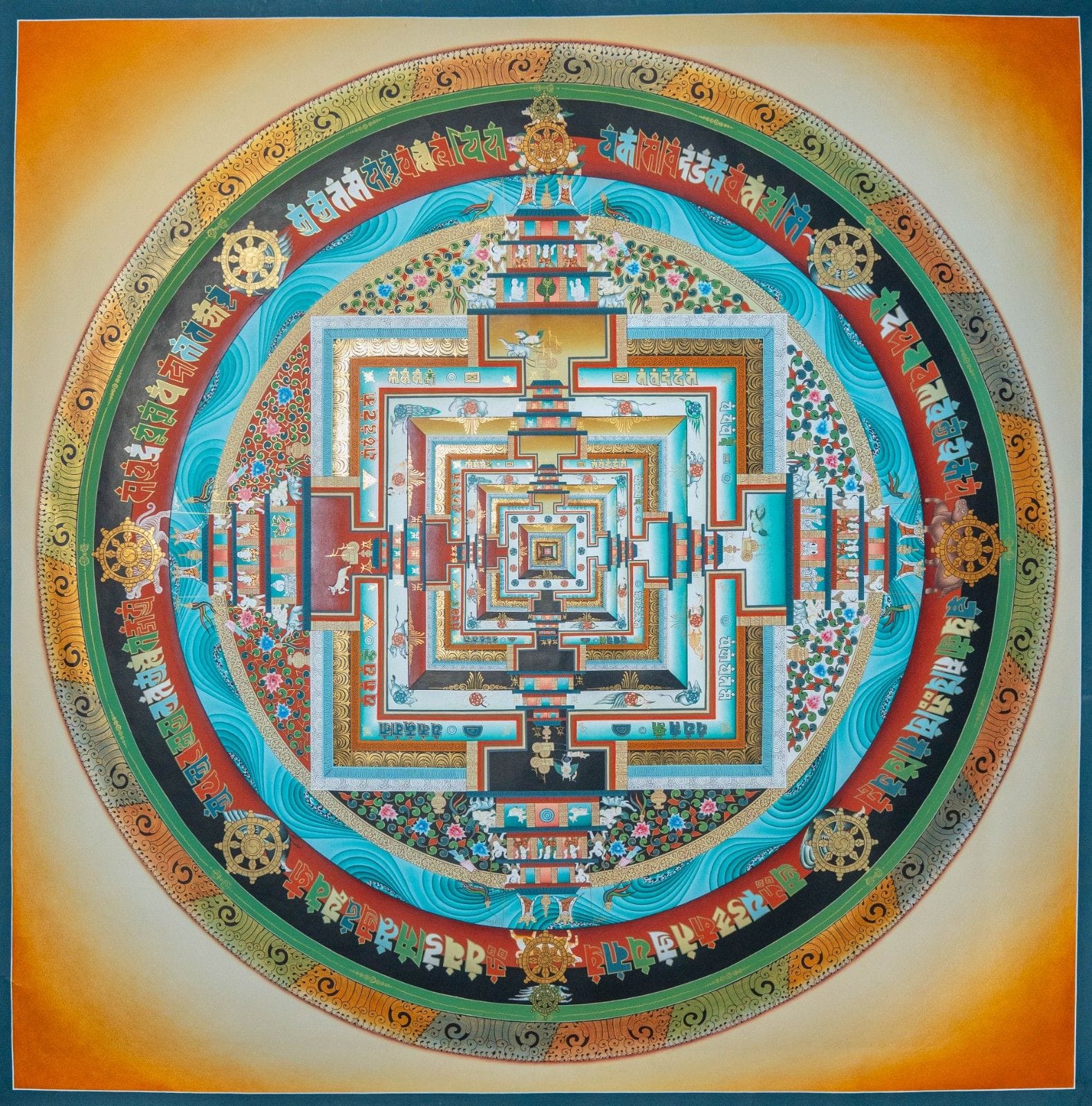 Kalachakra Mandala – Museum Quality 24K Gold Masterpiece Thangka