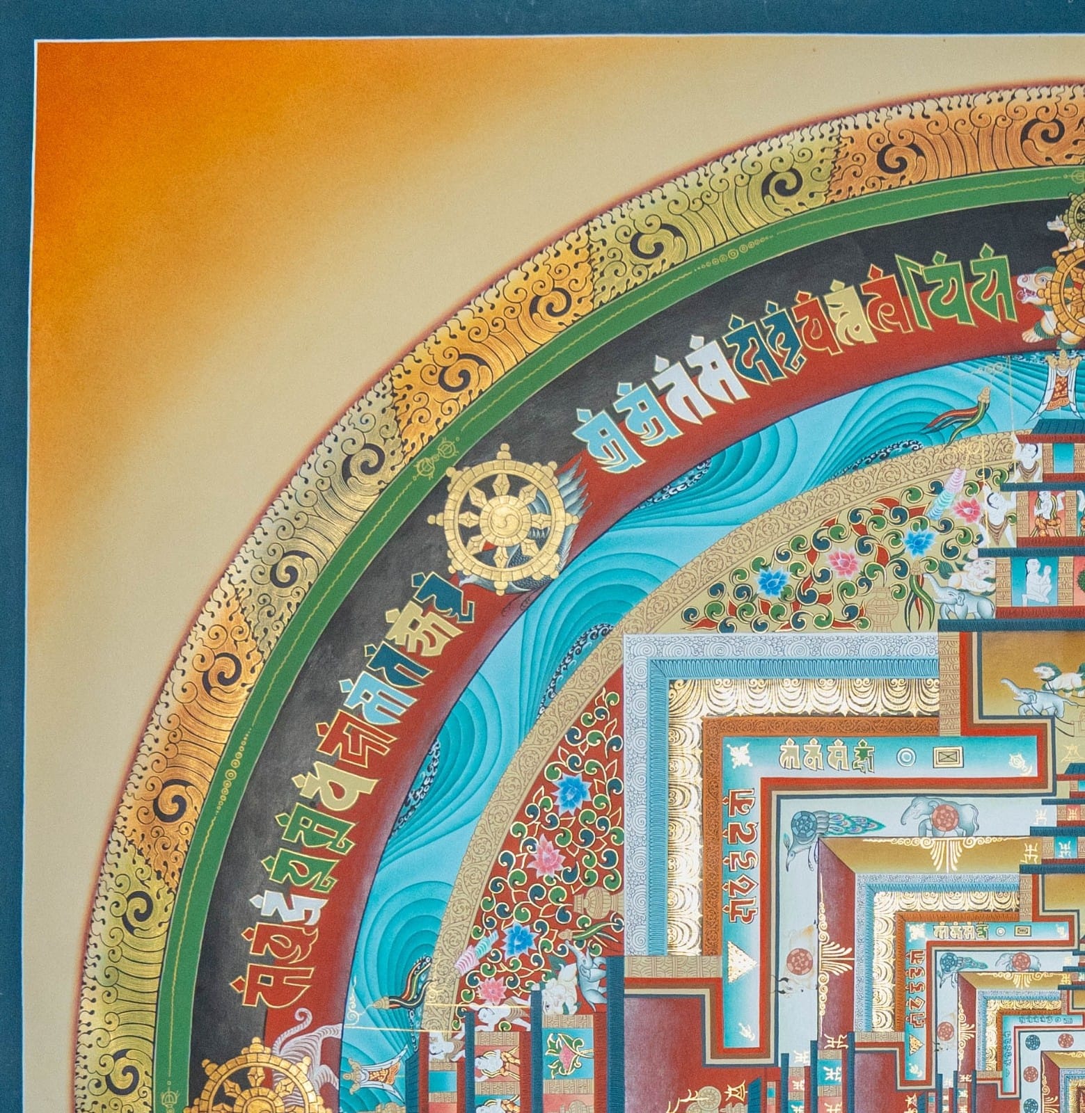 Kalachakra Mandala – Museum Quality 24K Gold Masterpiece Thangka - Image 3
