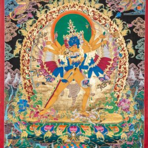 Kalachakra Deity Thangka – 24K Gold Detailed Tibetan Painting