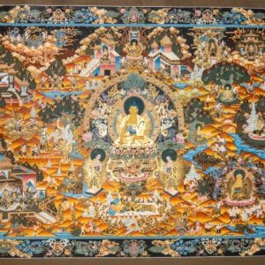 Life of Buddha – Traditional Narrative Thangka (Master Quality)