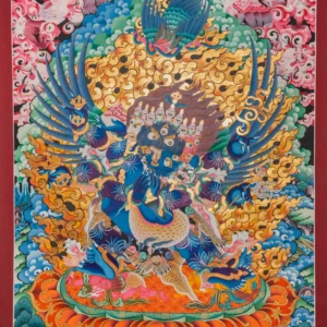 Phurba (Vajrakilaya) – 24K Gold Detailed Thangka