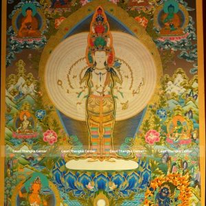 Avalokiteshvara – Master Quality 24K Gold Detailed Thangka