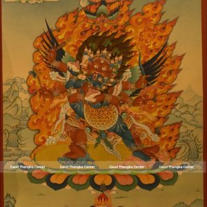 Vajrakilaya (Phurba) – 24K Gold Detailed Thangka