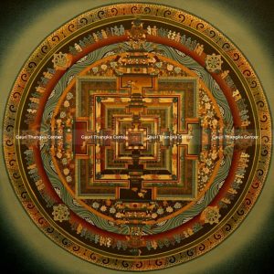 Kalachakra Mandala – 24K Gold Detailed Thangka