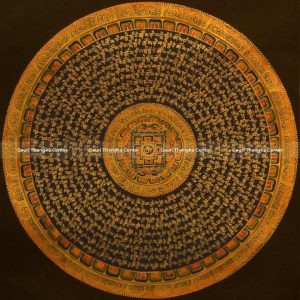 Mantra Mandala – Golden Color Thangka