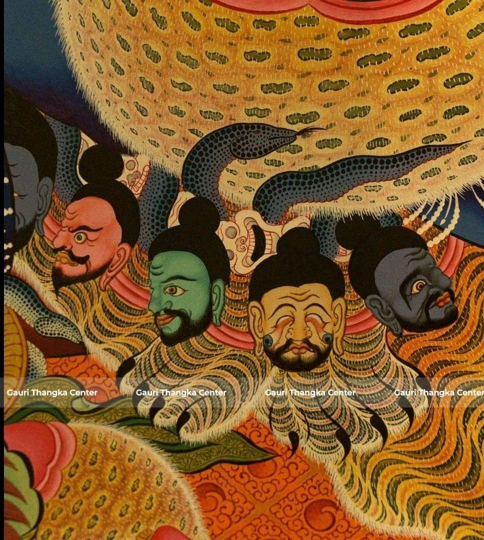 Phurba (Vajrakilaya) – 24K Gold Detailed Thangka - Image 4