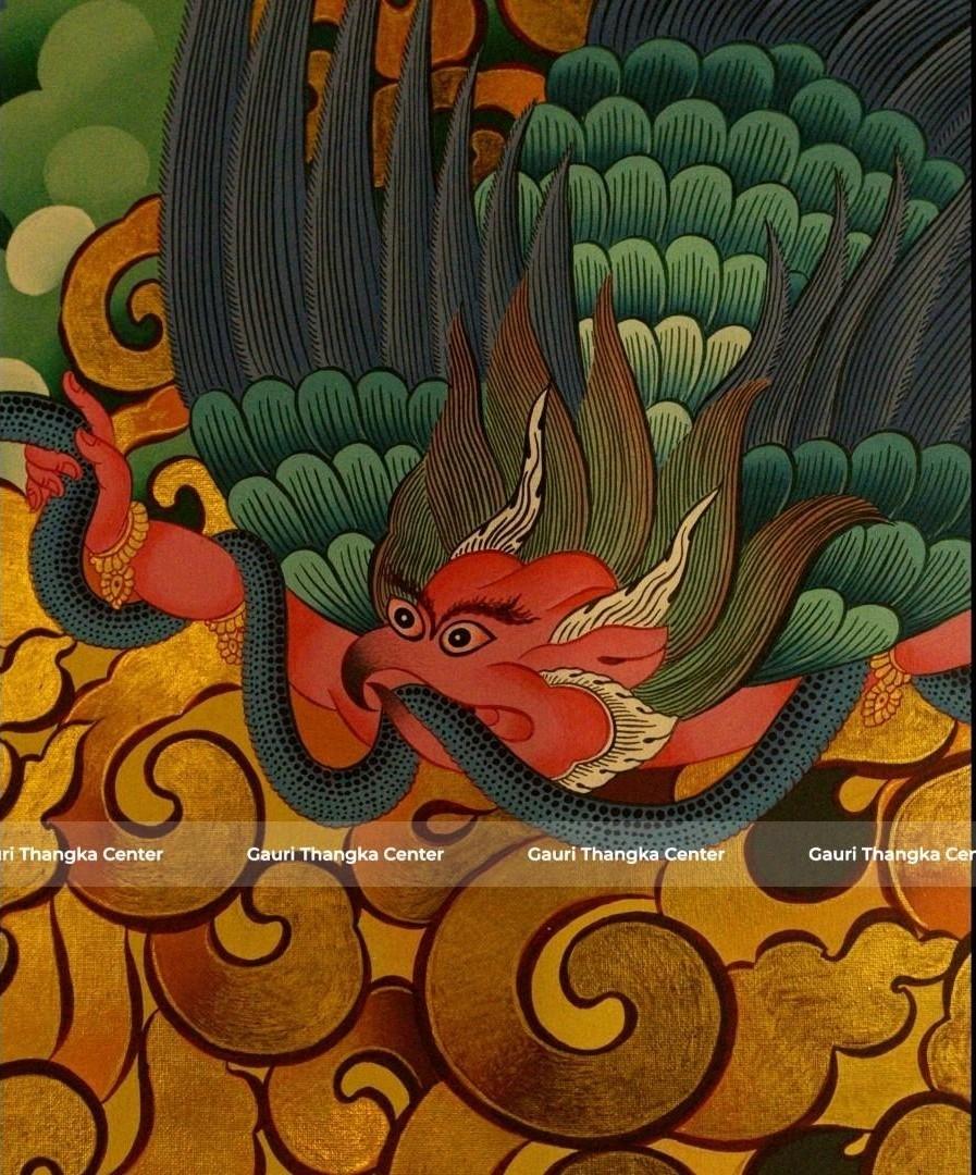 Phurba (Vajrakilaya) – 24K Gold Detailed Thangka - Image 6