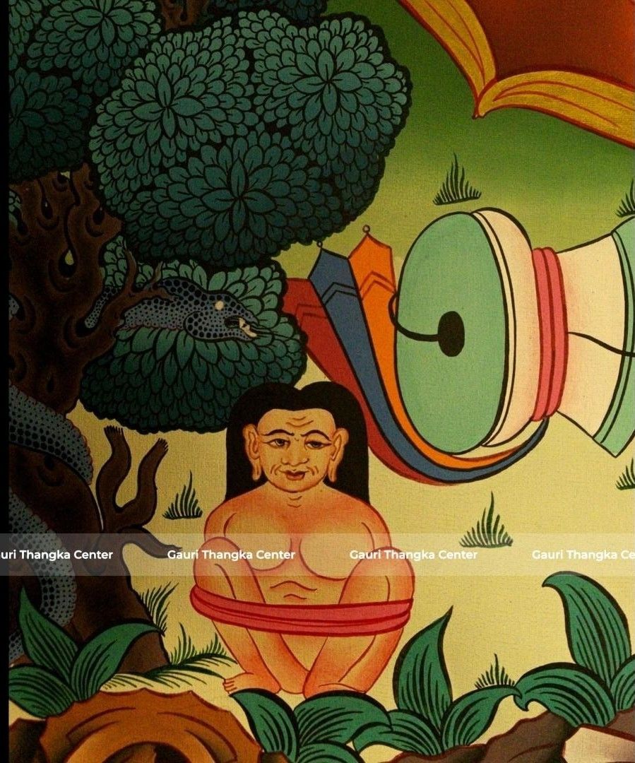 Phurba (Vajrakilaya) – 24K Gold Detailed Thangka - Image 7