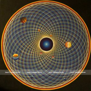 Cosmos Mandala Thangka – Sacred Geometry Universe Art