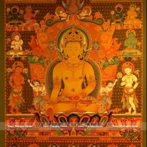 Newari Ratnasambhava – Masterpiece 24K Gold Thangka